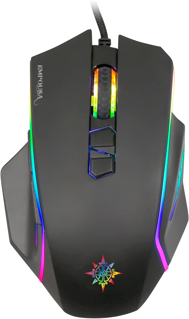 INCA IMG-344T RGB 6 Led 7200DPI 8D Macro Keys Professional Gamıng Mouse,Profesyonel Oyuncu Mouse, Programlanabilir 8 Tuş, 10 Farklı RGB Modu,Hızlı Profil Oluşturma, Performans Ve Hız