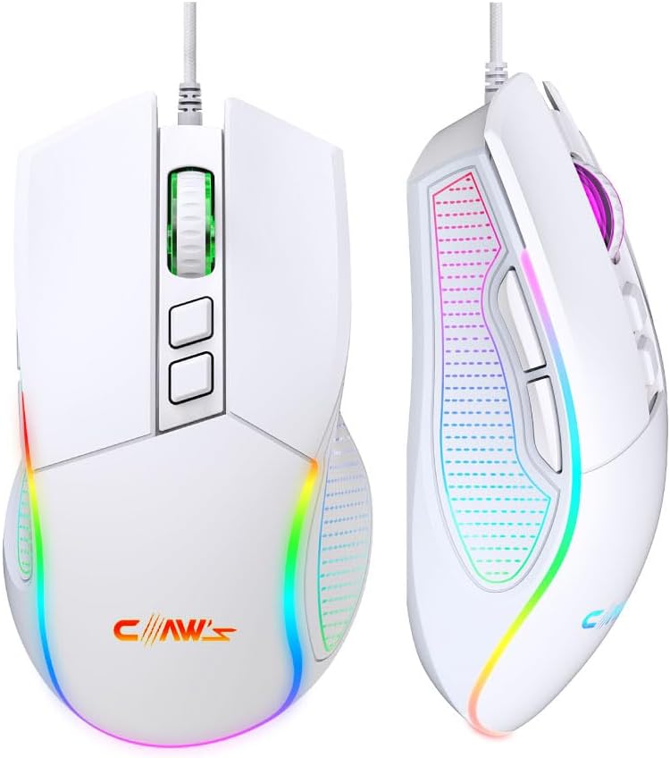 Crossfire V1 12800 Dpi Makro Yazılımlı Chromatic RGB Gaming Mouse - Beyaz - Görsel 3