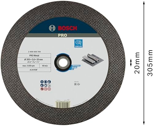 2608600706 aksesuarı metal düz-ayırma diski A 24 R BF, 300 mm, 20 mm, 3,5 mm - Görsel 3