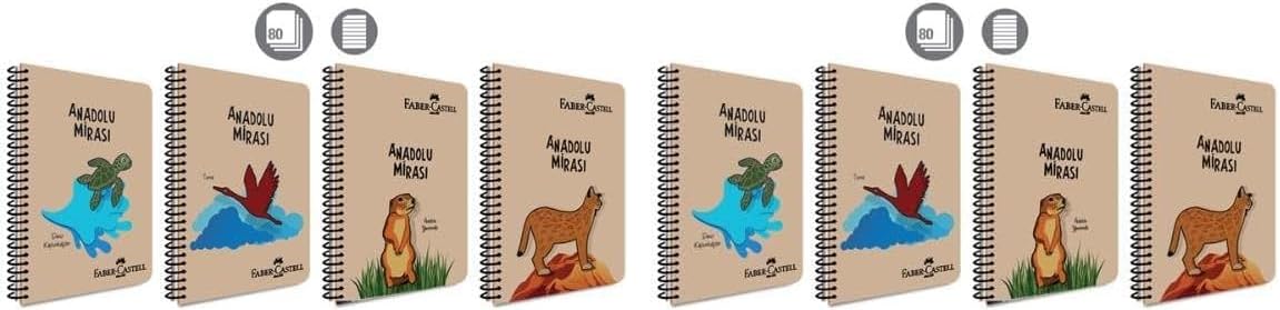 Alternative view of Spiralli Defter, A4, 80 Yaprak, 70g Kağıt, Çizgili, Anadolu Mirası Desenli, 500 Mikron PP Kapak, Dayanıklı ve Çevre Dostu Tasarım 2li paket