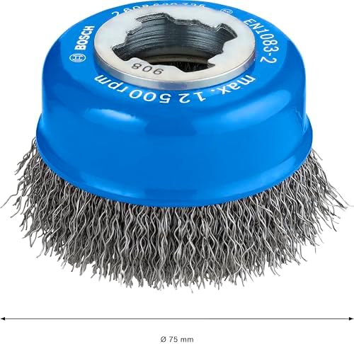 Professional Accessories Clean Dalgalı Tencere Fırçası (Metal İçin, X-Lock İçin, Ø 75 Mm, Tel Kalınlığı 0,3 Mm, Ø 125 Mm)