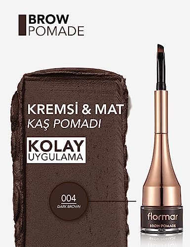 Yoğun Pigmentli Kalıcı Kaş Pomadı - Brow Pomade - 004 Dark Brown - 8690604572212