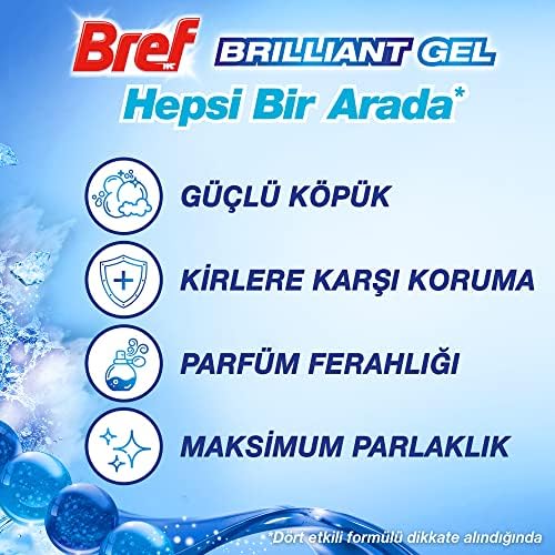 WC Brilliant Jel Buzul Okyanus Kokulu Hepsi 1 Arada 2'li Klozet Temizleme Topu 1 x 2 Adet, Jel Buzul Okyanus 2
