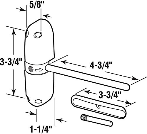 Prime Line KC16HD Black Diecast Safety Spring Door Closer - Görsel 3