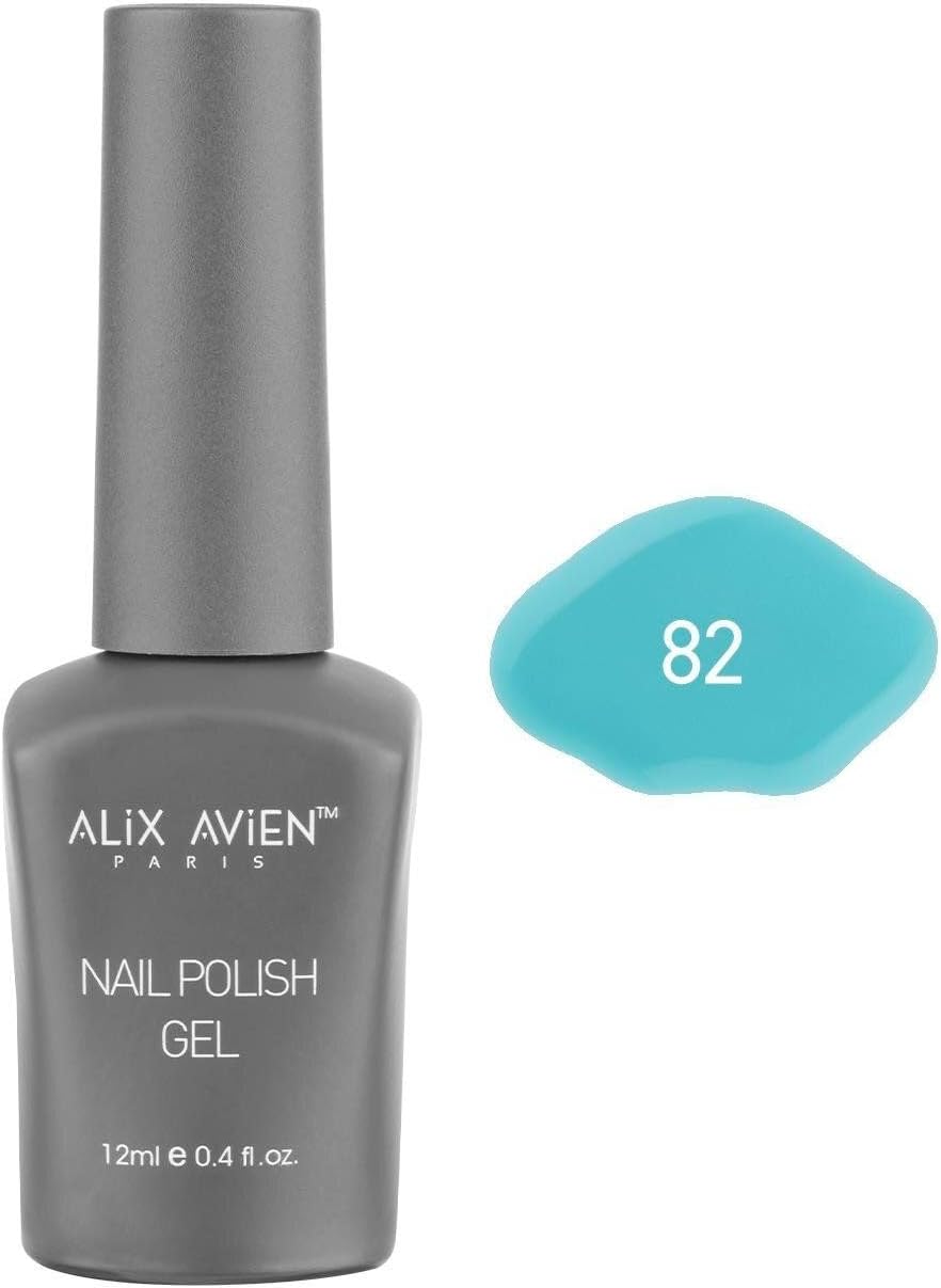 Yeşil Mavi Kalıcı Oje 82-Yoğun Renk Veren Jel Oje 12 ml-Nail UV Gel Polish 82