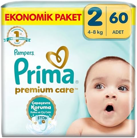 Bebek Bezi Premium Care 2 Numara 60 Adet Ekonomik Paket