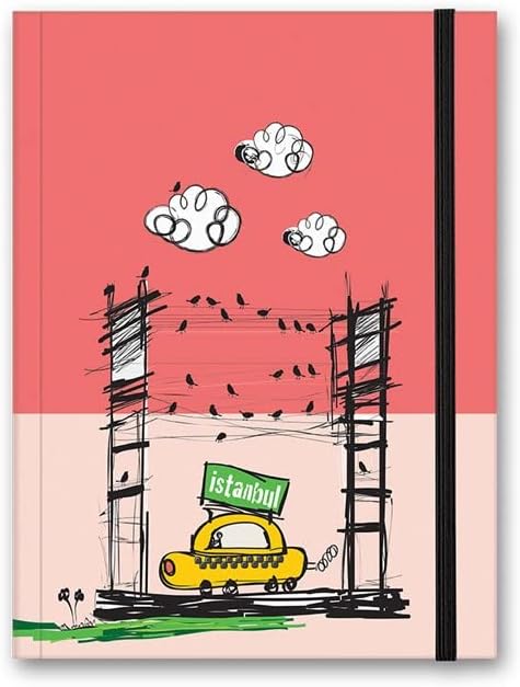 Alternative view of Renkli İstanbul Defter Çizgili Lastikli Taksi
