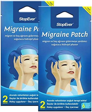 StopEver Migren Patch – Soğutucu Hidrojel Plaster, 2'li Paket | Migren & Baş Ağrısı İçin 6 Saat Etkili | İlaç İçermez | (2x2)