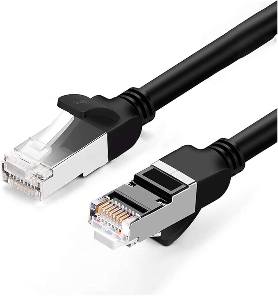 Cat6 Saf Bakır Metal Konnektör Ethernet Kablosu Siyah 10 Metre - Görsel 3