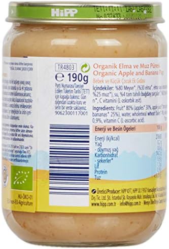 Organik Elma ve Muz Püresi 190 gr