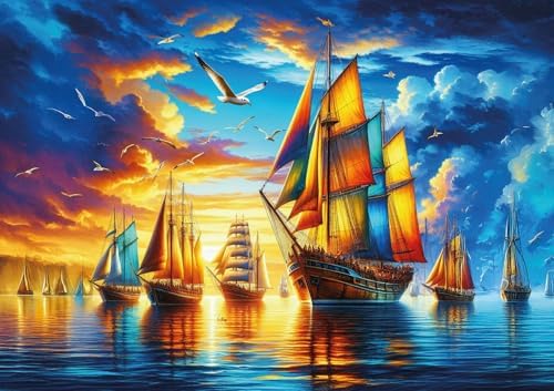 Alternative view of Renkli Yelken Limanı 500 Parça Puzzle