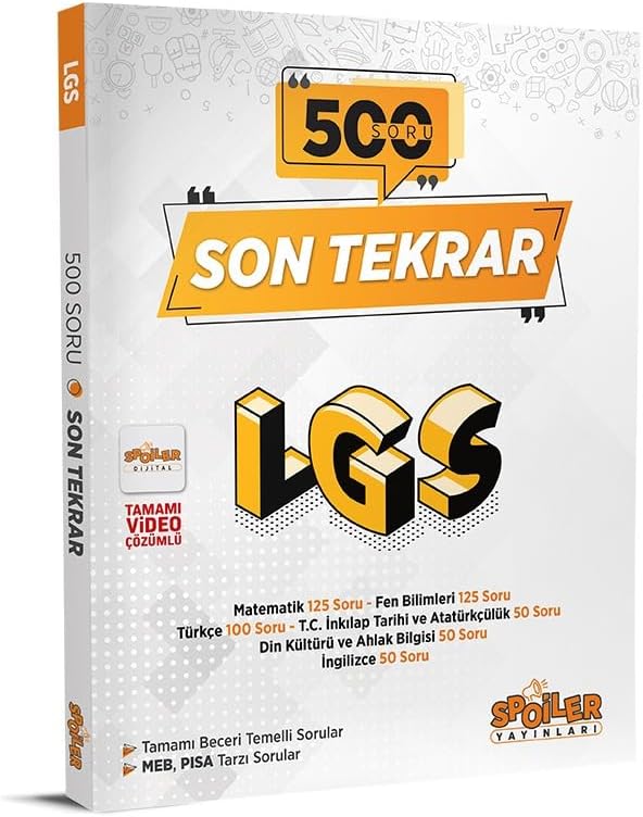 8. Sınıf LGS Son Tekrar 500 Soru