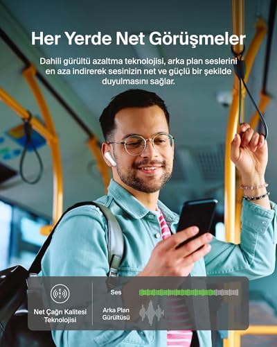 Alternative view of SoundForm ANC Gerçek Kablosuz Kulak İçi Kulaklık, Dahili Mikrofonlu, USB-C Hızlı Şarj, 28 Saat Pil Ömrü, IPX5 Suya Dayanıklılık,, Galaxy, vb. için Bluetooth Kulaklık, Beyaz