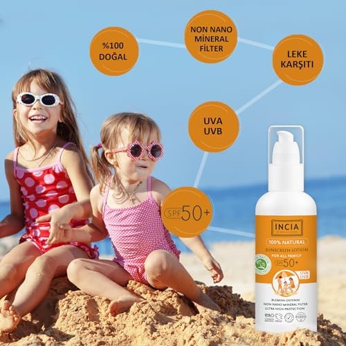 %100 Doğal ve Organik Tamanu Yağlı Güneş Losyonu Mineral Filtreli Tüm Aile Için 50 SPF 100 ml