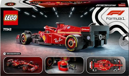 Ferrari SF-24 F1 Yarış Arabası 77242 – 10 Yaş ve Üzeri Kız ve Erkek Çocukları için Koleksiyonluk Sürücü Minifigürü İçeren Yapım Seti, Motor Hayranları için Model Kiti (275 Parça)