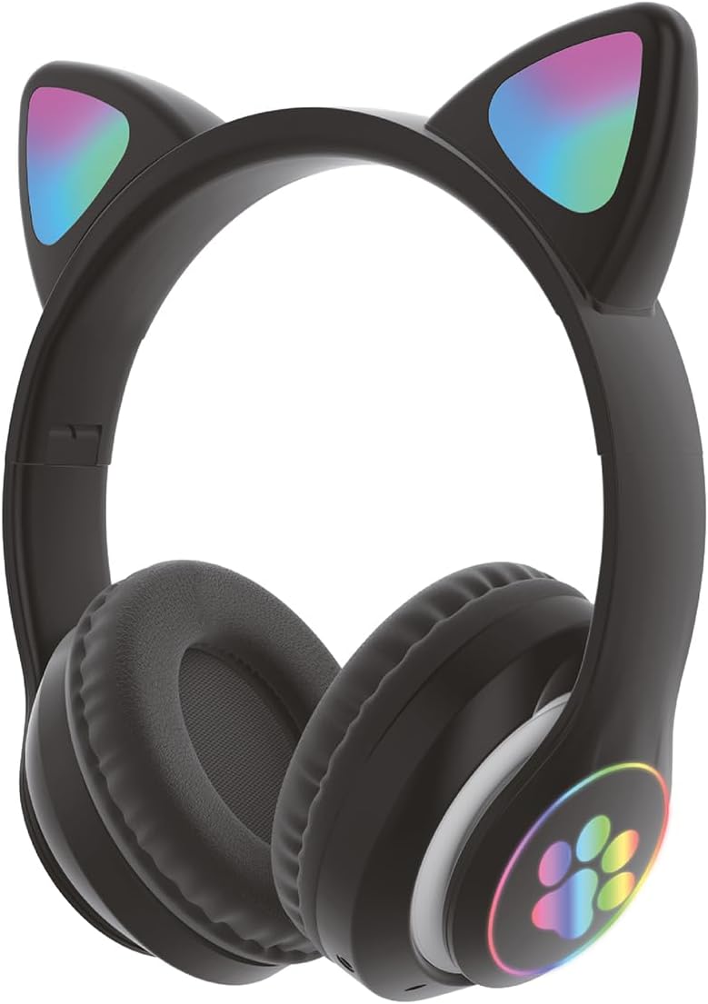 5.0 Kedi Kulak Üstü Bluetooth Kulaklık Siyah