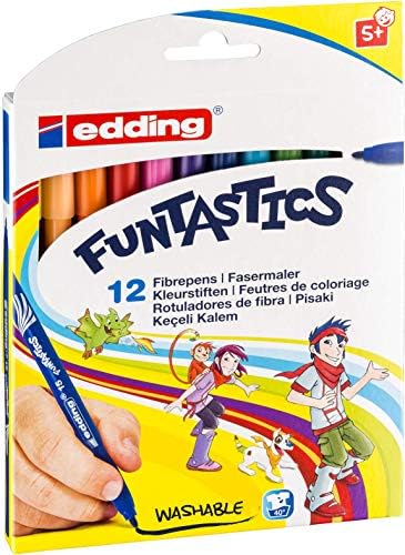 Alternative view of 15 FUNTASTICS çocuklar için ince uçlu keçeli kalem 12'li set - 1 mm yuvarlak uç