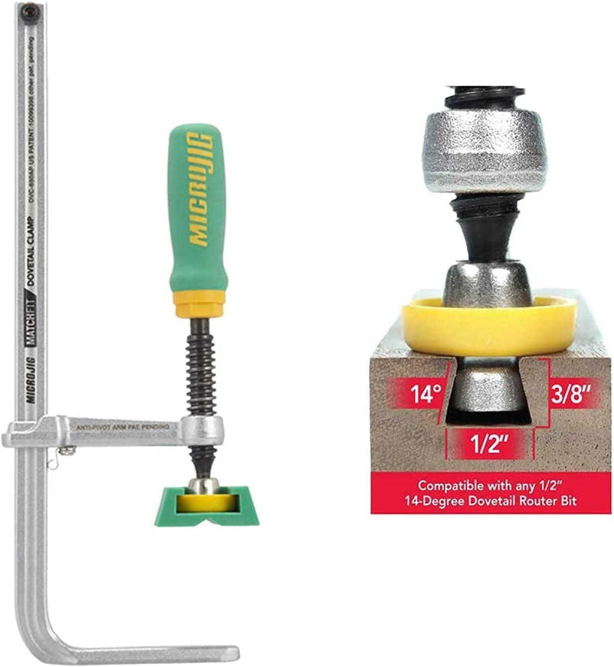MATCHFIT Kırlangıç Kuyruğu Kelepçe AP, Yeşil, 21,5 cm - Görsel 3