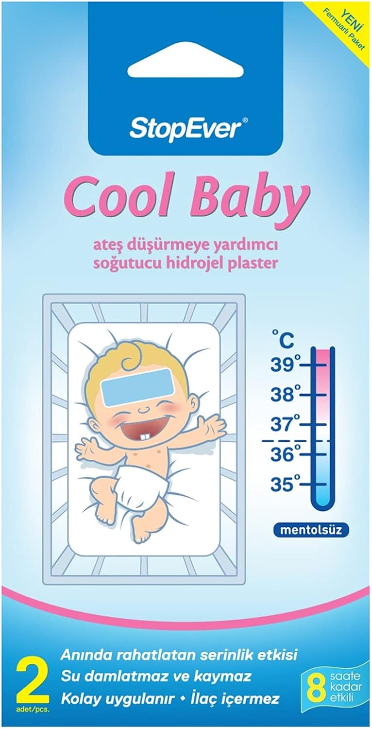 Stopever Coolbaby Ateş Düşürmeye Yardımcı Plaster (1 x 2 Adet)