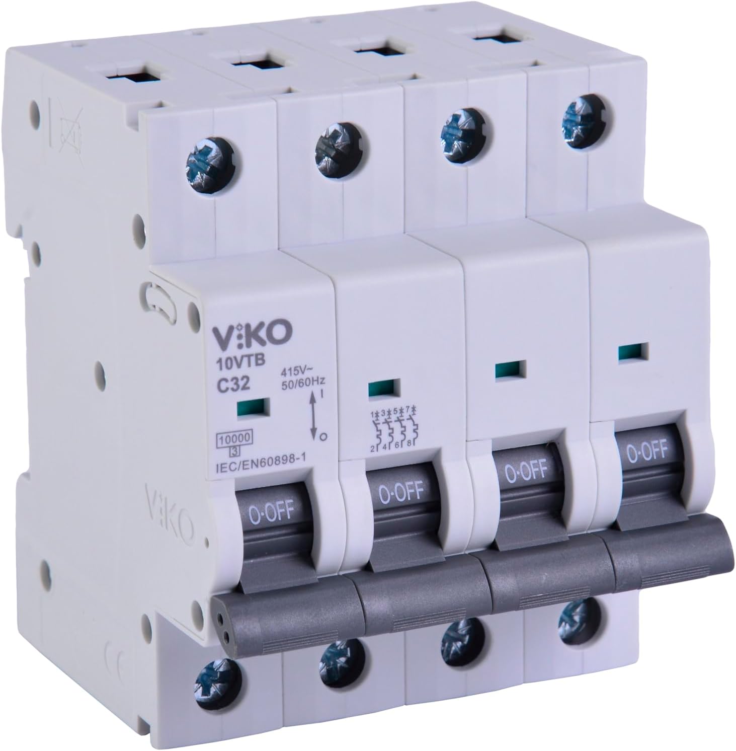 10VTB-4C32 Otomatik Sigorta 10kA C Tipi 4 Kutup 32A