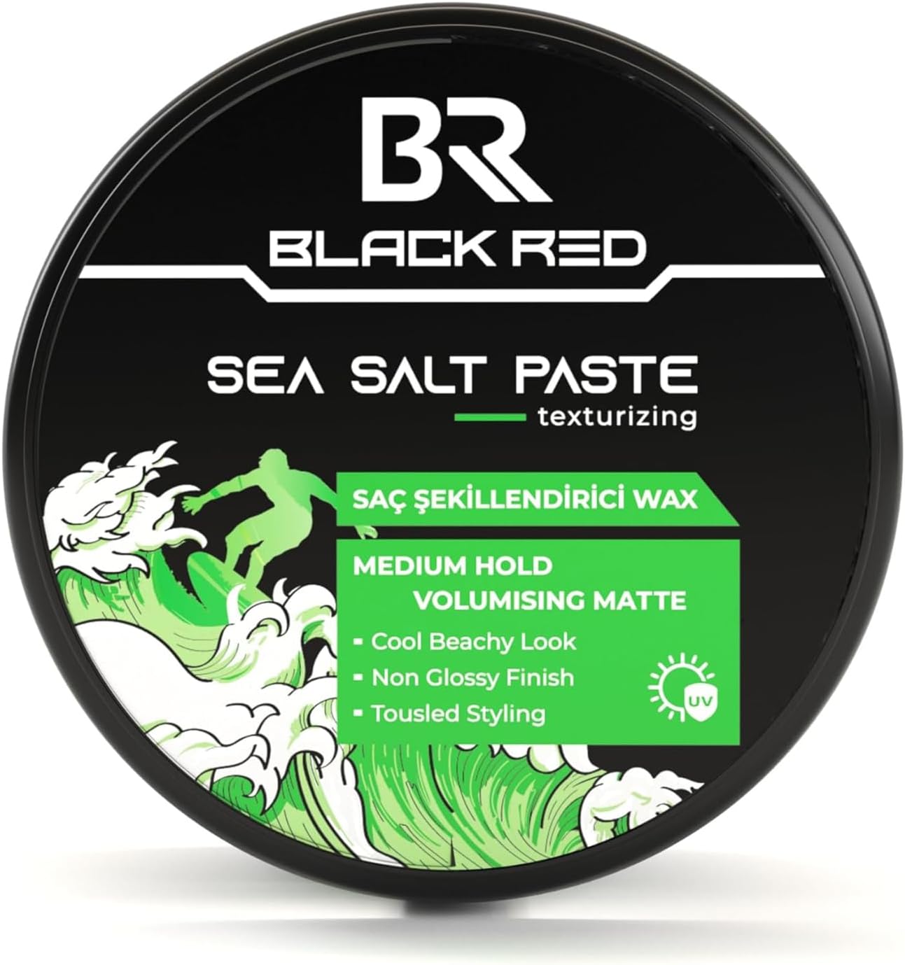 Alternative view of BLACK & RED Wax Saç Şekillendirici Wax Sea Salt Paste Deniz Tuzlu Mat Doğal Görünüm Orta Sertlik - 120 ml