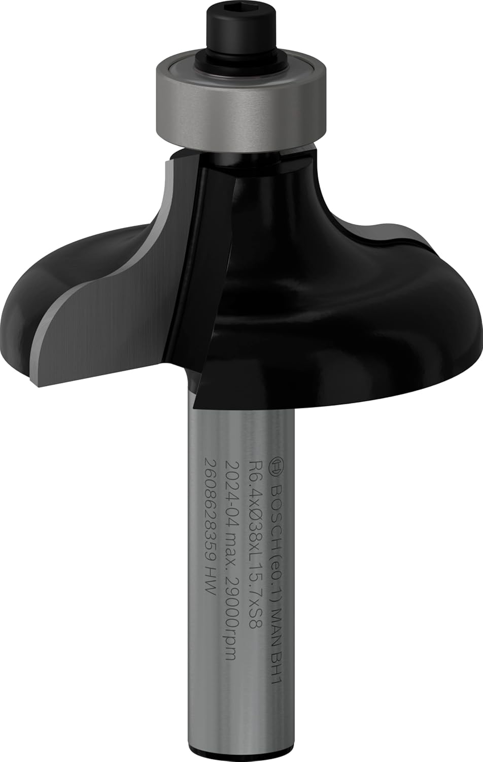 2608628359 aksesuarı profil freze G 8 mm, R1 6,35 mm, D 38 mm, L 16 mm, G 57 mm - Görsel 2