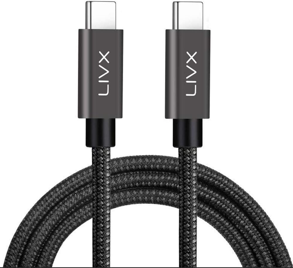 100W Type-C to Type-C USB 3.1 Gen2 10 Gbps 4k@60hz Hızlı Şarj Data ve Görüntü Aktarım Kablosu Örgülü GN (1 Metre)