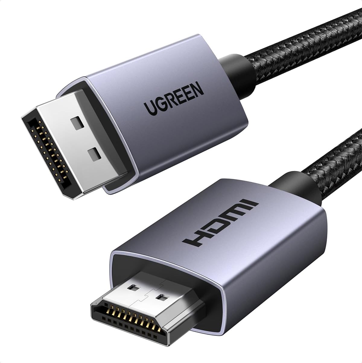 4K 1080P@120Hz Displayport 1.2 to HDMI 1.4 Örgülü Kablo, 1.5m, 35841
