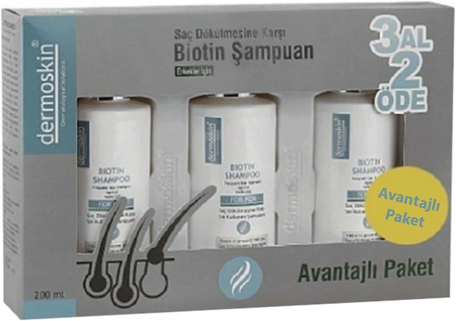 Biotin Şampuan 3 Al 2 Öde Kofre Erkek 1 Paket (1 x 200 ml)
