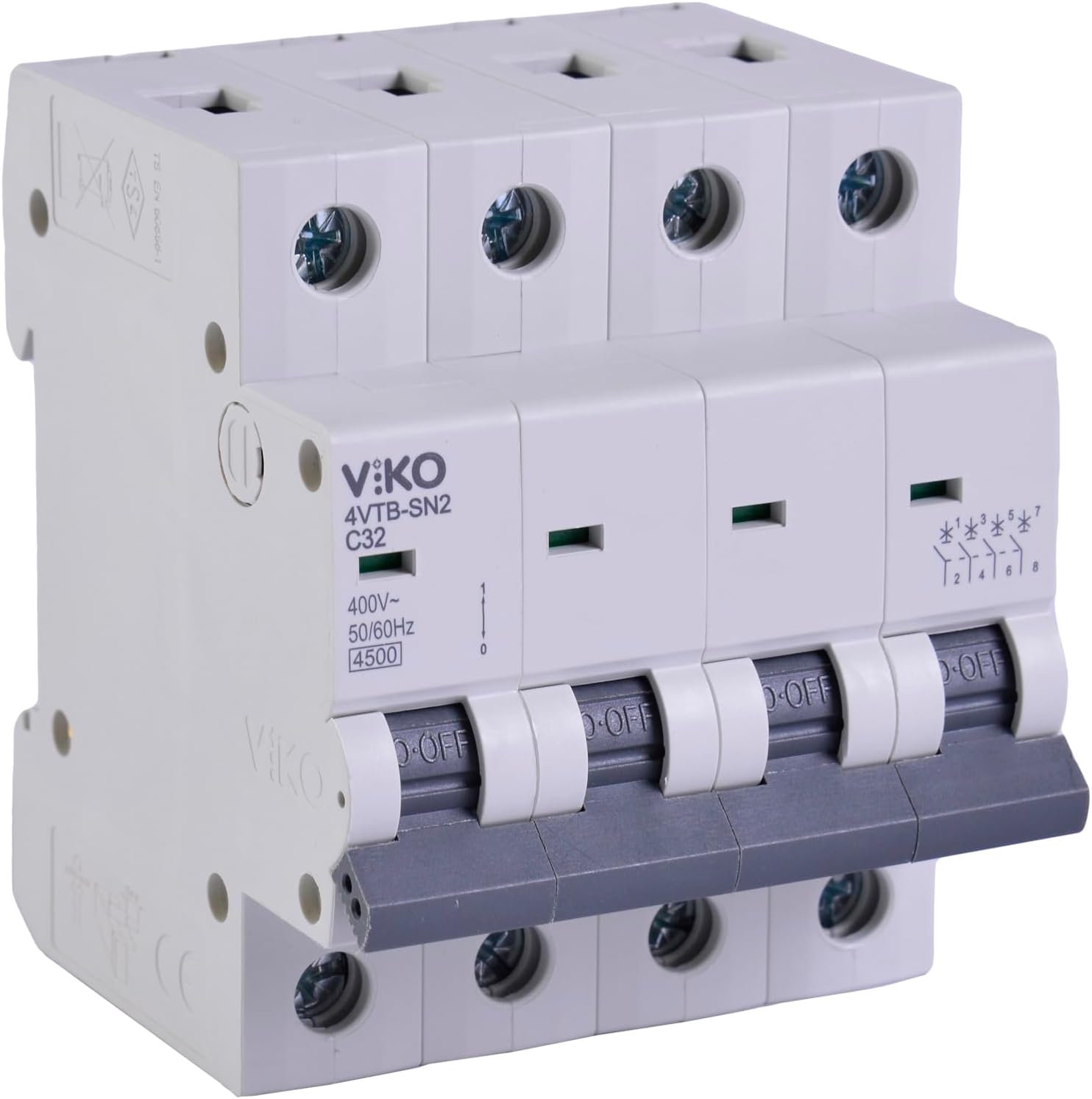 Alternative view of 4VTB-4C32 Otomatik Sigorta 4,5kA C Tipi 4 Kutup 32A