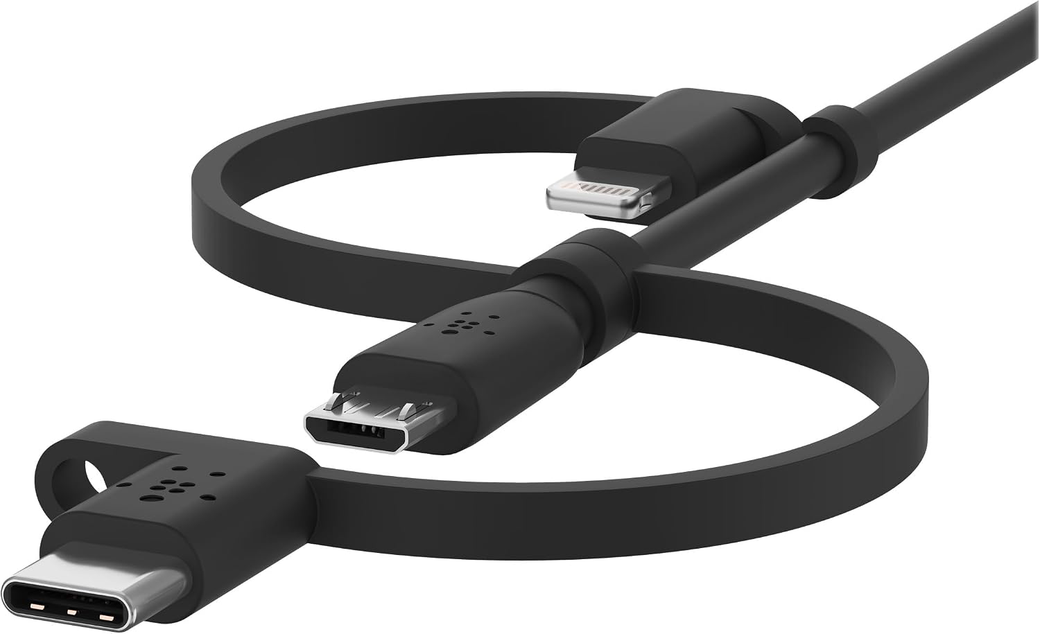 Alternative view of Evrensel Kablo (3'ü 1 arada USB-C, Lightning, Micro-USB Şarj Kablosu) Akıllı Telefonları, Tabletleri, Güç Bankalarını ve daha fazlasını şarj edin (3,3 ft/1 m)
