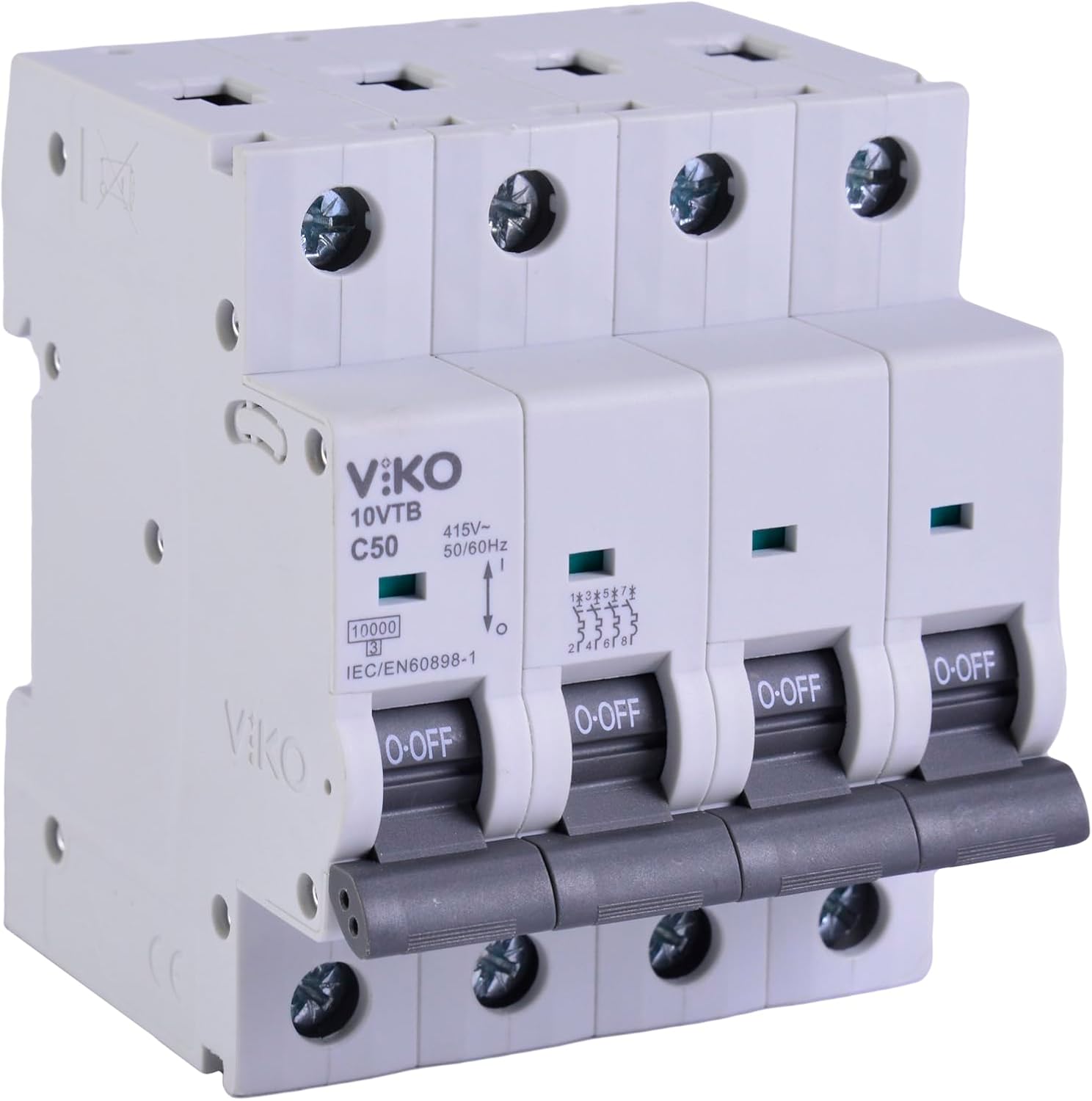 10VTB-4C50 Otomatik Sigorta 10kA C Tipi 4 Kutup 50A