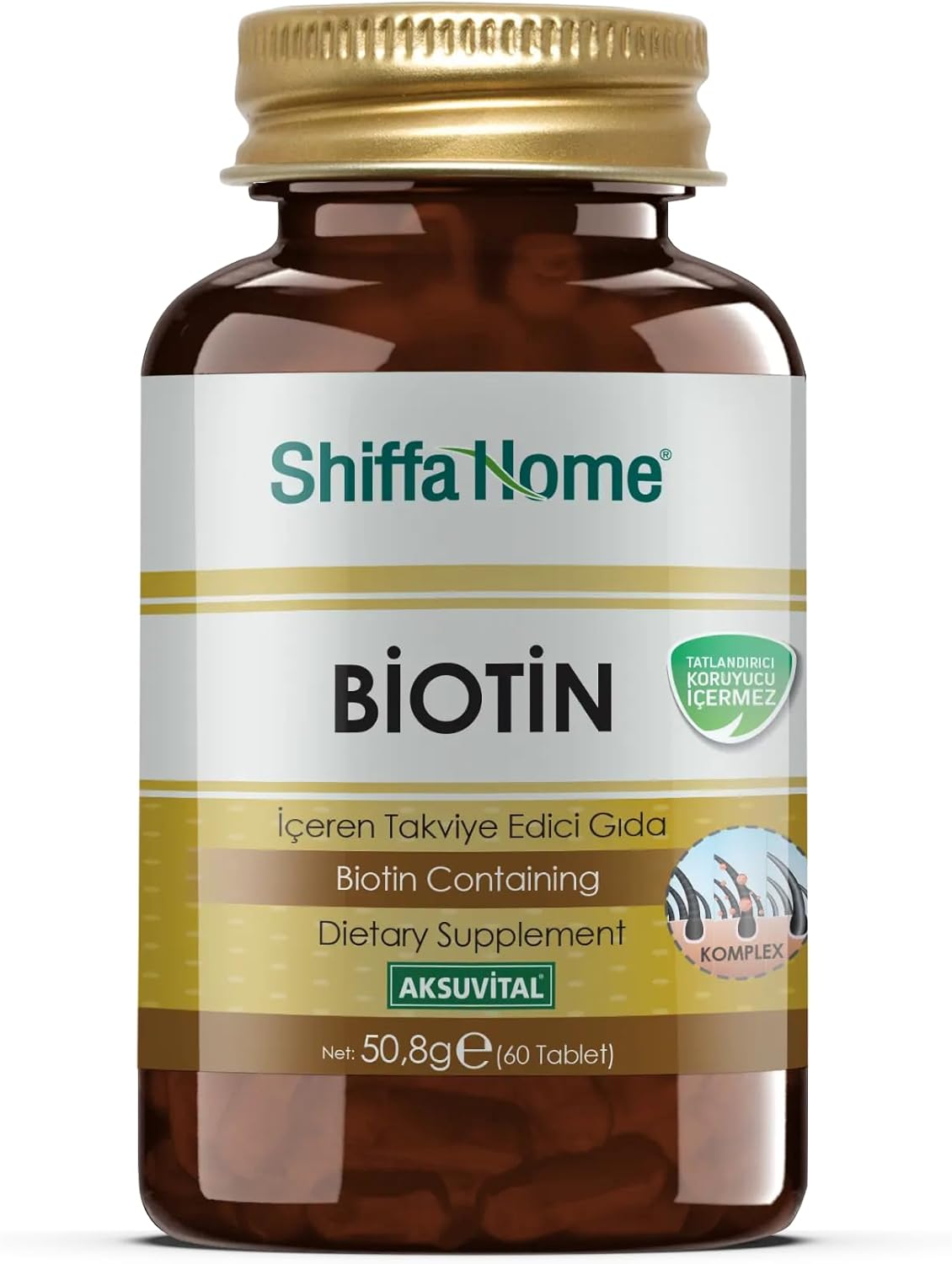 Alternative view of Biotin 60 Tablet 750 Mg
