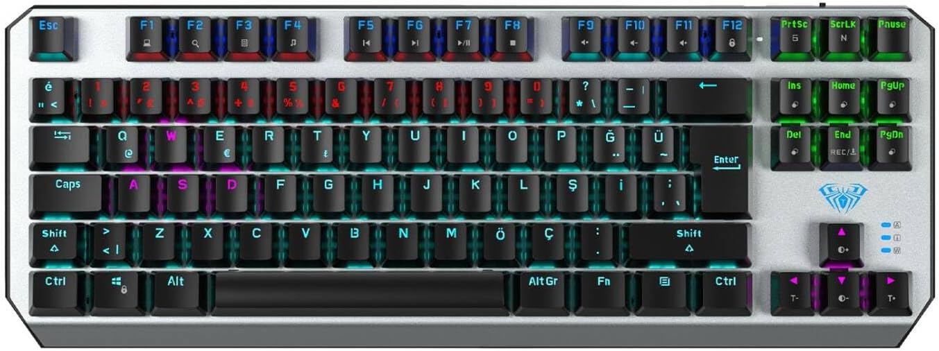 Aula F2067 TKL RGB Makrolu Mekanik Kablolu Oyuncu Klavyesi - Görsel 3