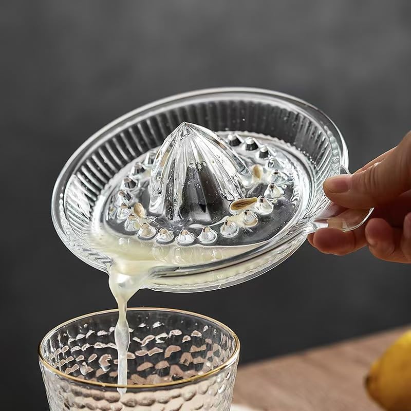 Alternative view of Limon Sıkacağı Cam Portakal ve Narenciye Sıkacağı Manuel Şeffaf Cam Kolay Temizlenir Kulplu Taze Meyve Suyu Sıkacağı