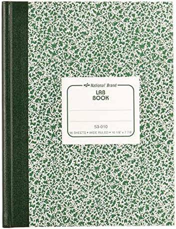 National 53010 Lab notebook, Legal Rule, 10 1/8 x 7 7/8, beyaz, 96 yaprak
