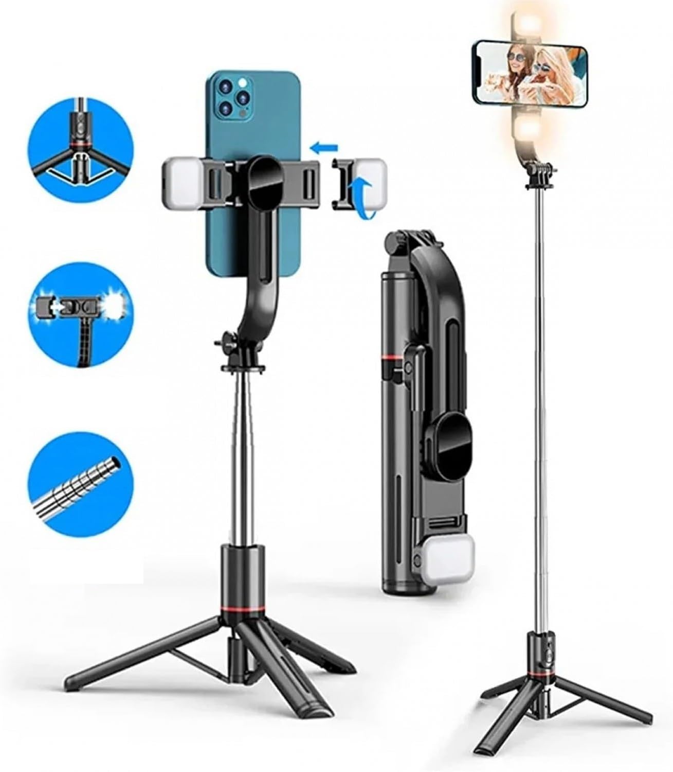Alternative view of L12d Işıklı Selfie Çubuğu Uzaktan Kumandalı 116 Cm Özçekim Alüminyum Masa Üstü