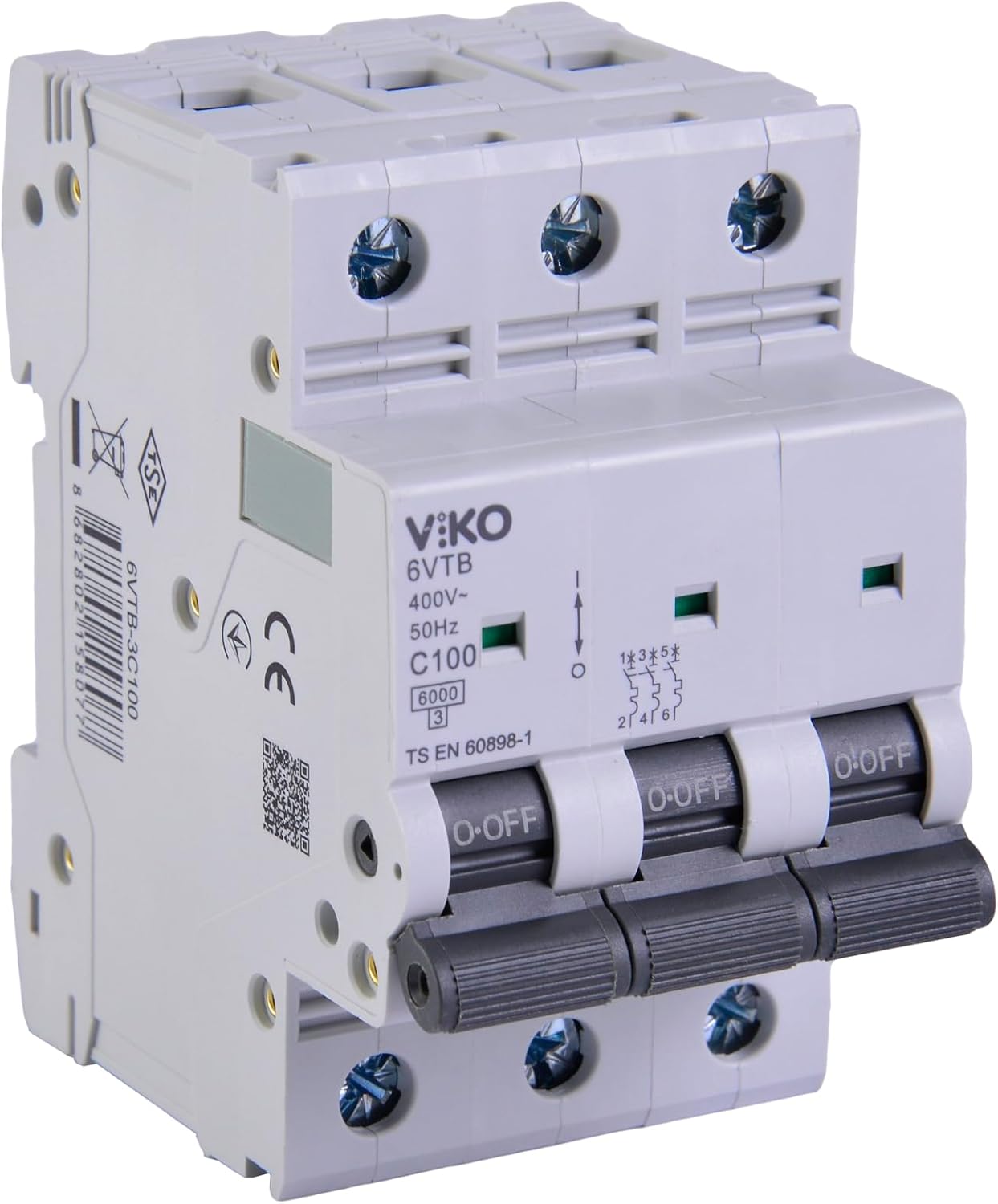 Alternative view of 6VTB-3C100 Otomatik Sigorta 6KA C Tipi 3 Kutup 100A