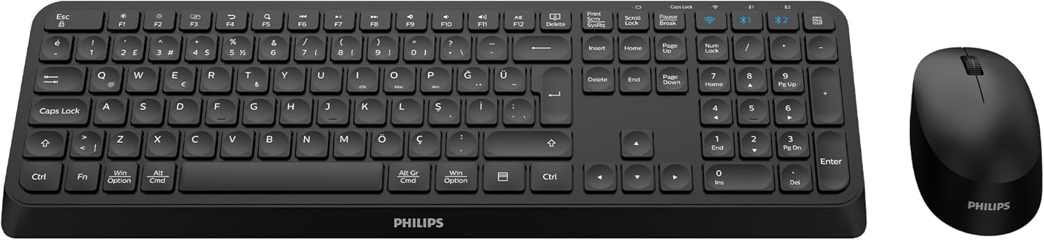 SPT6407 Bluetooth Kablosuz Türkçe Q Klavye Mouse Seti Siyah