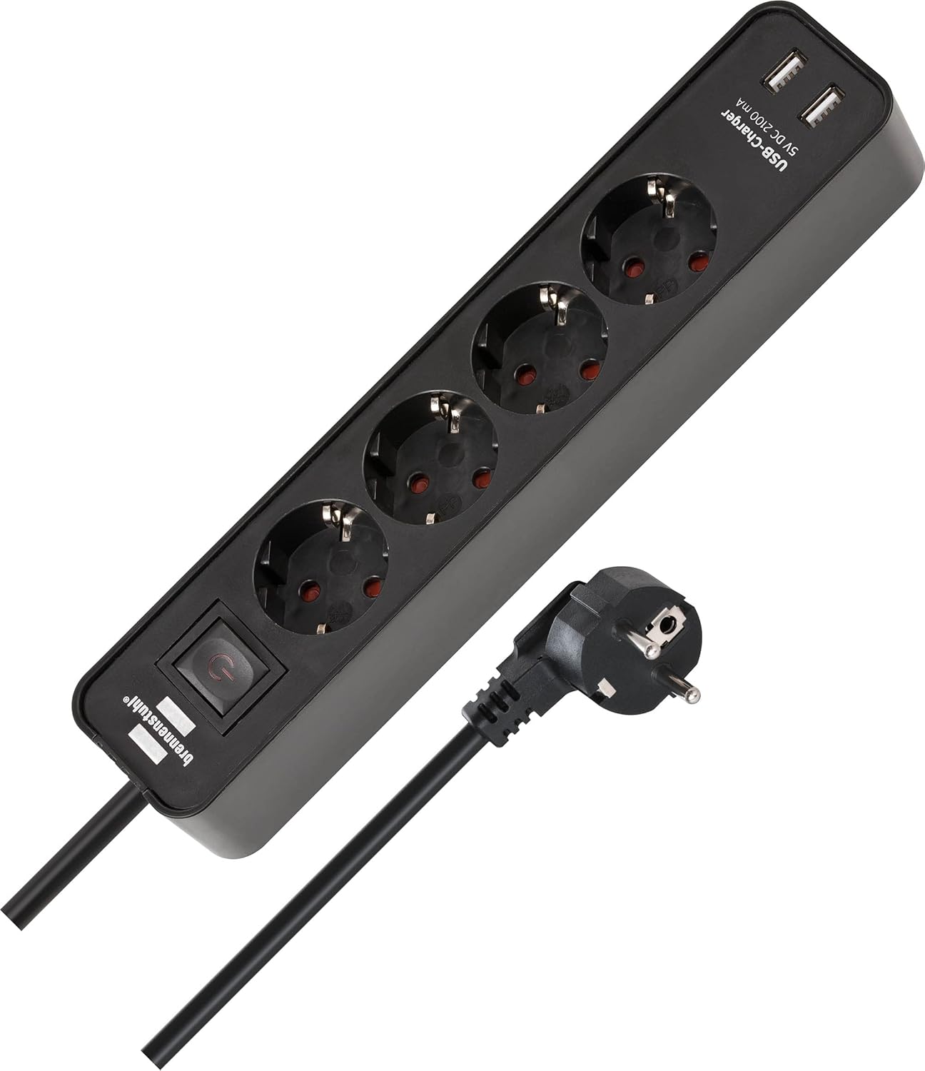 Alternative view of USB Hızlı Şarj Özellikli 4 Soketli Priz Siyah