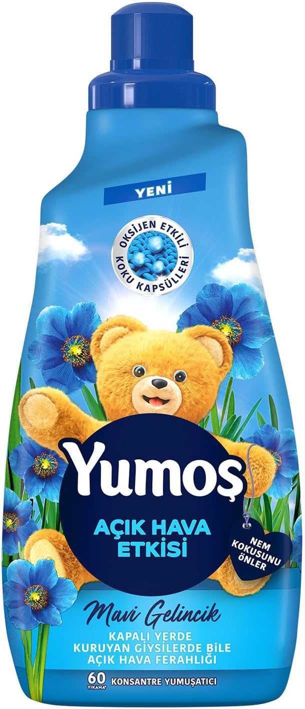 Açık Hava Etkisi Konsantre Çamaşır Yumuşatıcısı Mavi Gelincik 1440 Ml 60 Yıkama
