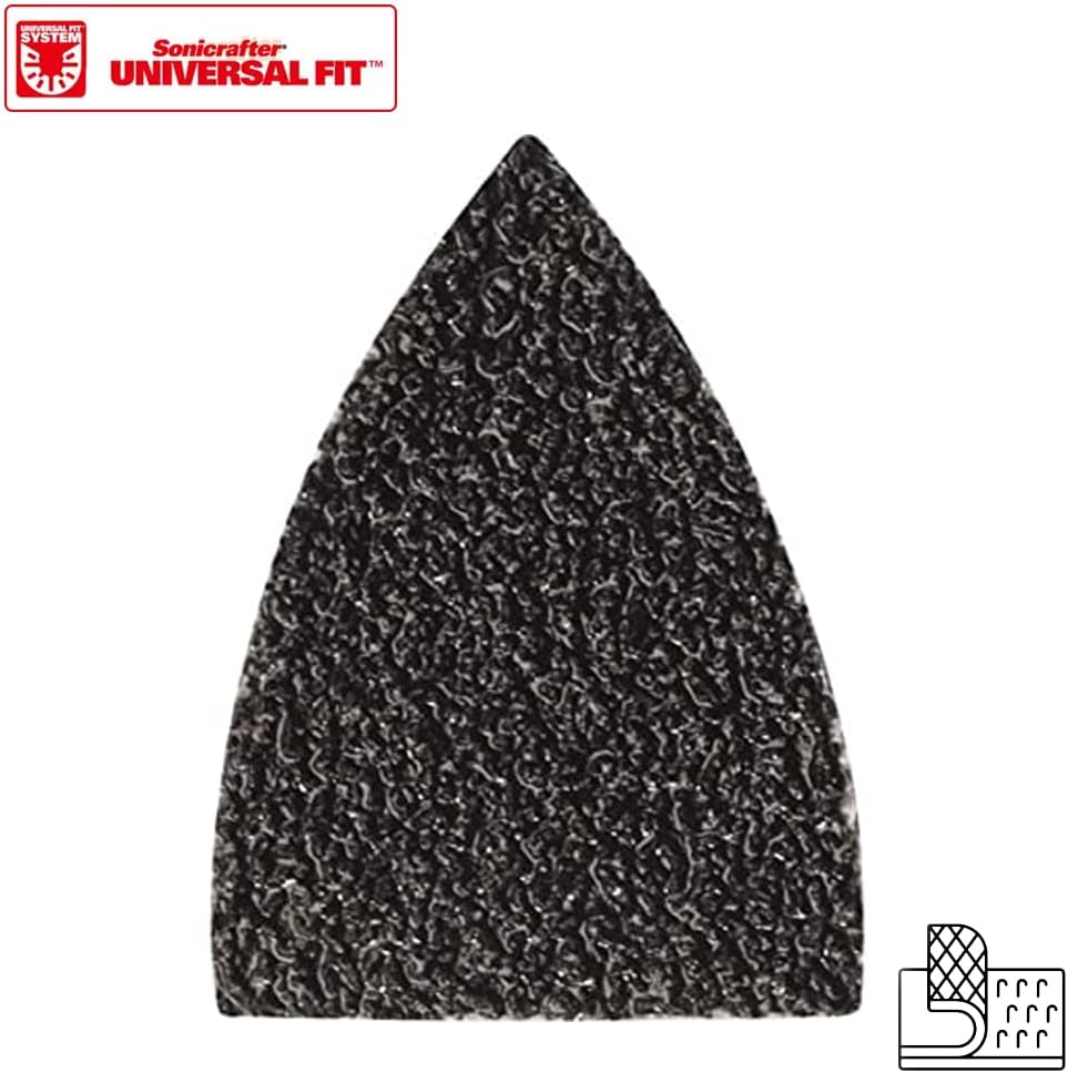 WA2121 Çok Amaçlı Raspalama Makinesi için 34x34mm 20Adet 80Kum Cırtlı Universal Parmak Zımpara Kâğıdı - Görsel 2