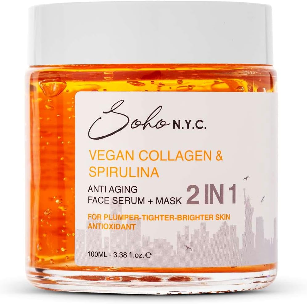 Vegan Kolajen Anti Aging-Yaşlanma Karşıtı Durulanmayan Maske Etkili Serum 100 Ml