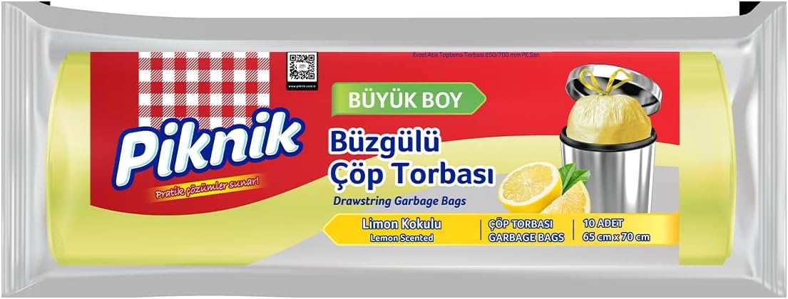 Alternative view of Çöp Torbası Büzgülü Büyük 15'li Limon 2100