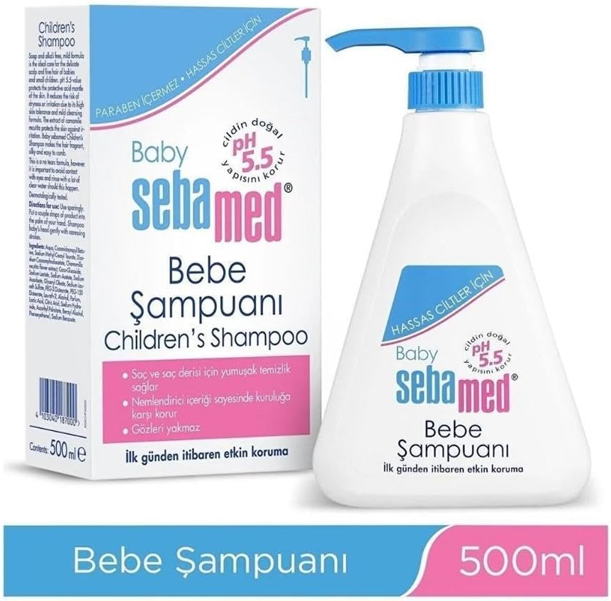 Baby pH 5.5 Göz Yakmayan Formül Nemlendirici Etkili Papatya Özütlü Bebek Şampuanı 500 ml