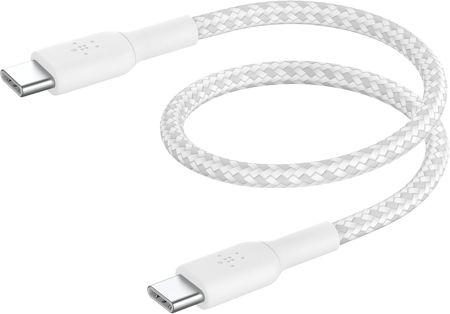 (0.5ft) Braided USB-C to USB-C Cable for 16, 16 Pro, 16 Pro Max, 16 Plus, 15, Galaxy S24, S23, Note10, 9, 8, iPad Pro & More -