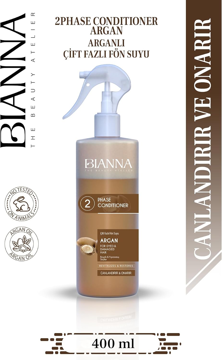 Çift Fazlı Argan İçeren Fön Suyu | Canlandırır & Onarır - 400ml