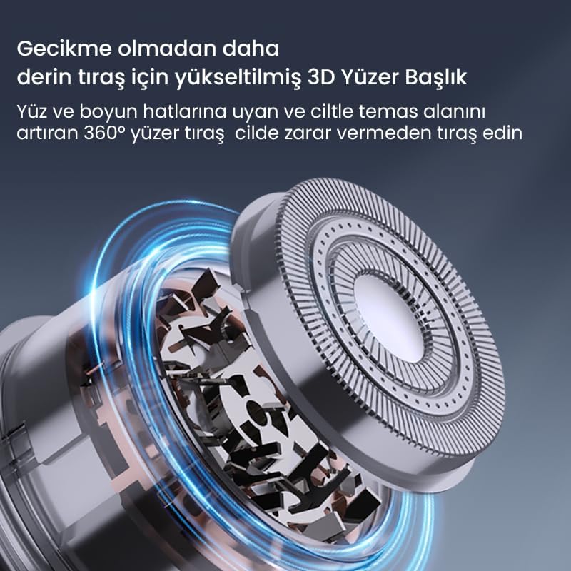 Şarjlı Taşınabilir Mini Sakal ve Yanak Tıraş Makinesi