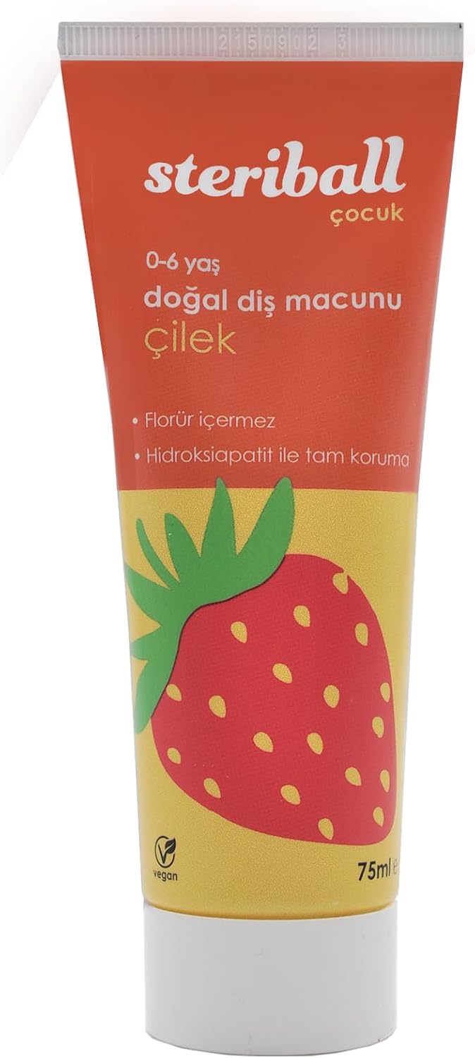 Alternative view of Doğal Diş Macunu Florürsüz 75 ML - Çilek Florür İçermez, Hidroksiapatit ile Tam Koruma, Vegan