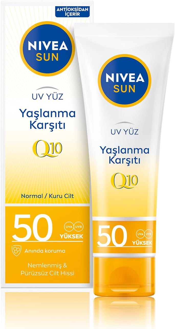 Alternative view of SUN Yaşlanma ve Leke Karşıtı Q10 Yüz Güneş Kremi SPF50 50 ml, Nemlendirme, Normal ve Kuru Ciltler